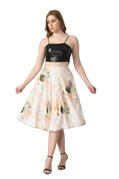 VAGISHA Midi Skirt for Girls/Women/Ladies| Skirt Women | Skirts for Women Knee Length Skirt | (Top Not Included)