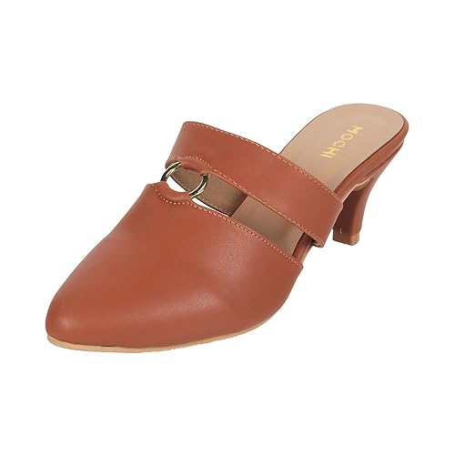 Mochi Women Kitten Heel Mules