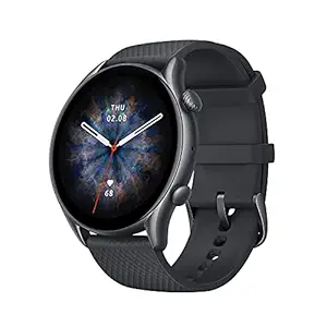 Amazfit GTR 3 Pro (Smartchoice) 46mm Smart Watch with BT Phone Calls, BP Monitoring, 1.45”AMOLED Display, 24/7 HR Tracking, Alexa, GPS, WiFi, 12-Day Battery Life,150 Sports Modes(Infinite Black)