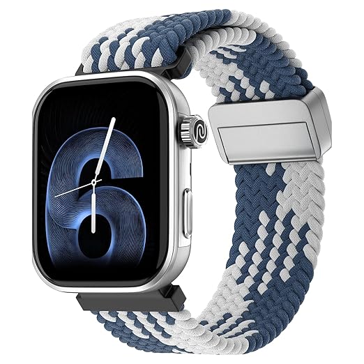 Noise Pro 6 Smart Watch:Intelligent AI, Endless AI Watch Faces, AI Companion, 1.85" AMOLED, EN2 Processor, Nebula UI 2.0, Emergency SOS, Compatible with iOS & Android (Arctic Weave), Multicolor