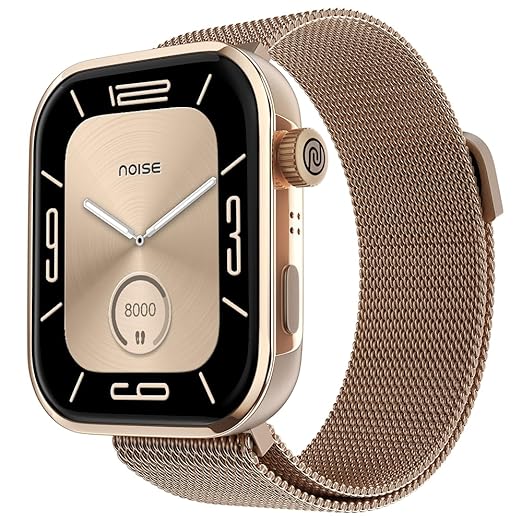 Noise Pro 5 Smart Watch with 1.85" AMOLED Display, BT Calling, New DIY Watch Faces, Ultra Personalization with smart Dock, Productivity Suite, 100 Sports Modes and More (Rosegold Elite)