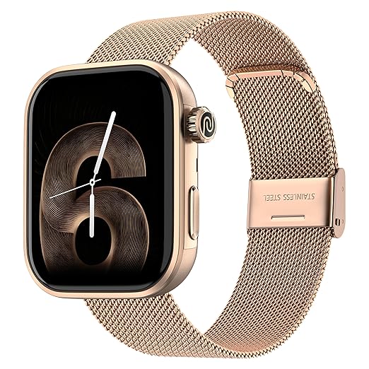 Noise Pro 6 Smart Watch:Intelligent AI, Endless AI Watch Faces, AI Companion, 1.85” AMOLED, EN2 Processor, Nebula UI 2.0, Emergency SOS, Compatible with iOS & Android(Rose-Gold Link)