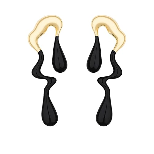 Nilu's Collections Abstract Drip Design Earrings in Trendy and Modern Look | gift for her,gifts for womens & gilrls