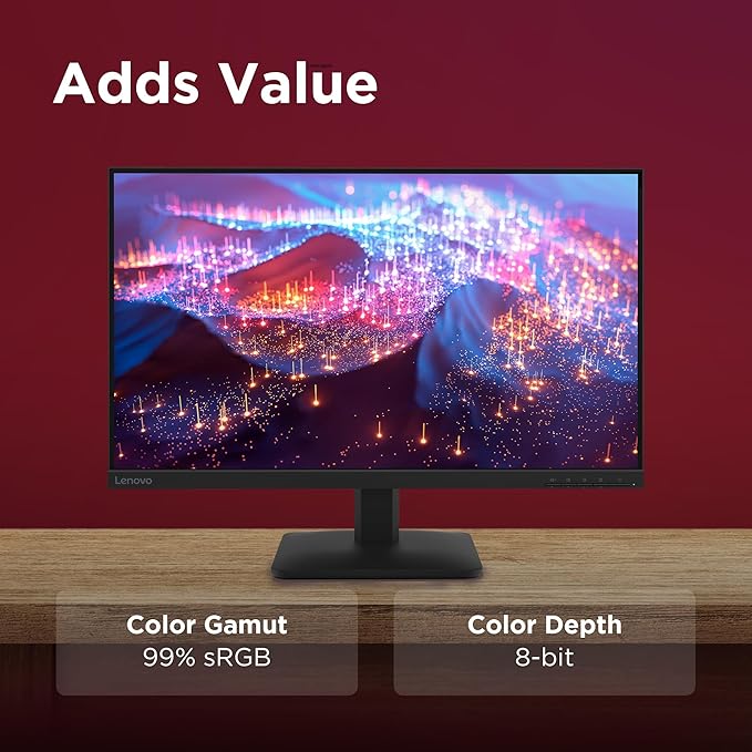 Lenovo L27-4e | 27" (68.58cm) FHD IPS 100Hz Ultraslim Monitor | 4ms, 99% sRGB, 1x HDMI 1.4, 1x VGA| Tilt | Black | 68CDKAC1IN