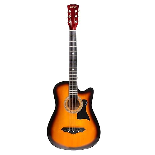 JUAREZ JRZ38C/3TSNA Engineered Wood Acoustic Guitar, 38 Inch Cutaway, 3TS Sunburst