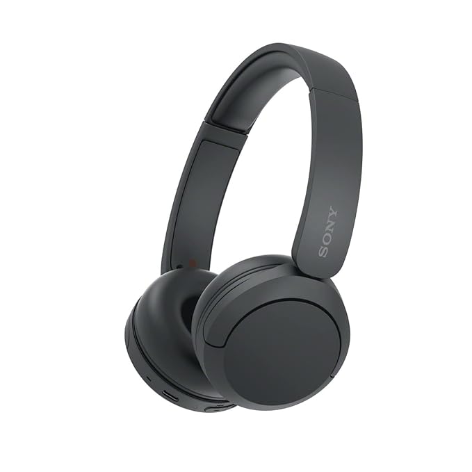 Sony WH-CH520 Wireless Bluetooth Headphones On Ear with Mic, Up to 50Hrs Battery, Quick Charge, DSEE Upscale, Multipoint Connectivity, Voice Assistant, Customized EQ-Black