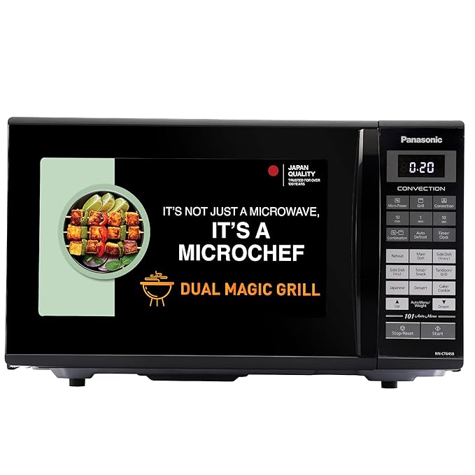 Panasonic 27L Convection Microwave Oven(NN-CT645BFDG,Black, Magic Grill)