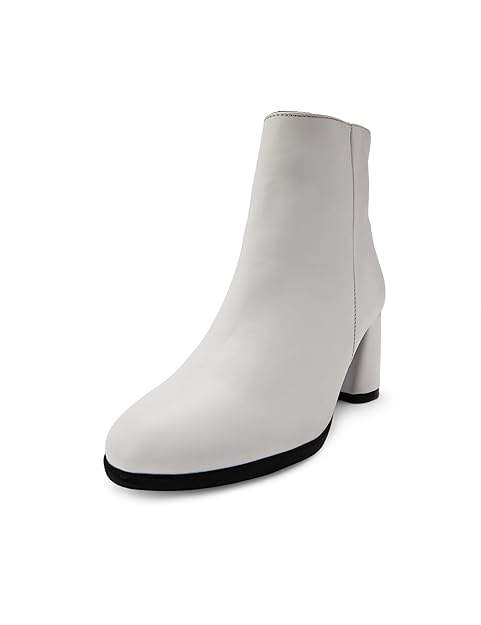 ELLE Women's Stylish Ankle Boots with Block Heel
