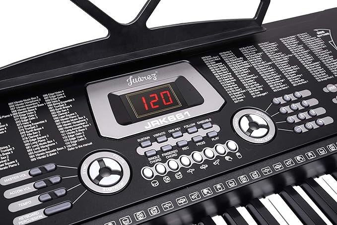 JUAREZ Octave JRK 661 61 Keys Eletronic Keyboard With Padded Bag, Black