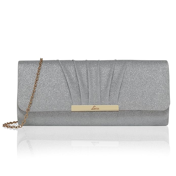 Lavie Women's Framed Foldover Clutch | Detachable Chain Sling Strap | Ladies Purse Wallet