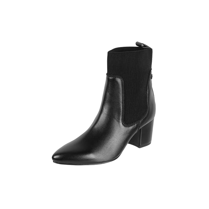 Metro Women Synthetic Ankle-Length Chelsea Block Heel Boots