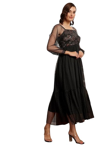 Miss Chase Women's Round Neck Sleeveless Floral Ruffled GatheKnee-Long Skater Dress