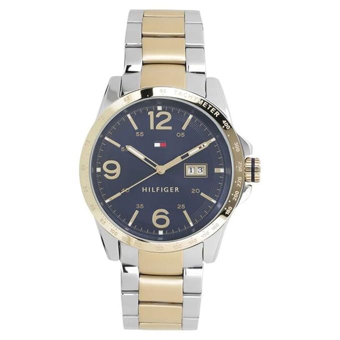 Tommy Hilfiger Analog Blue Dial Stainless Steel Strap Watch for Men