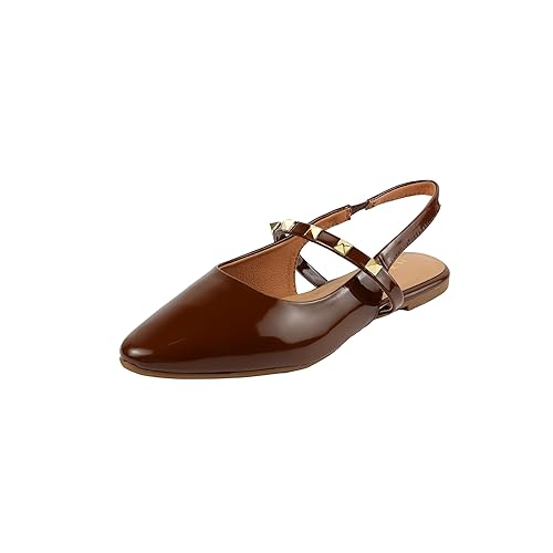 Metro Women's Chic atent Leather Slingback Shoes
