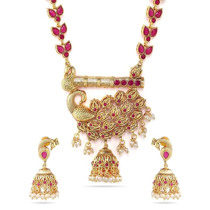 Womens Traditional Oxidised Black Silver Necklace with Earrings Jewellery Set Stylish Designer Trendy, Traditional & Elegant for Gift, Special Occasions, Parties, Birthdays, Celebrations J118