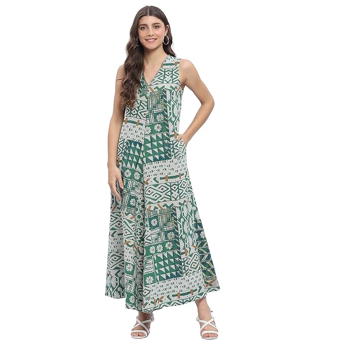 BIBA Women Cotton Straight Printed Jumpsuit