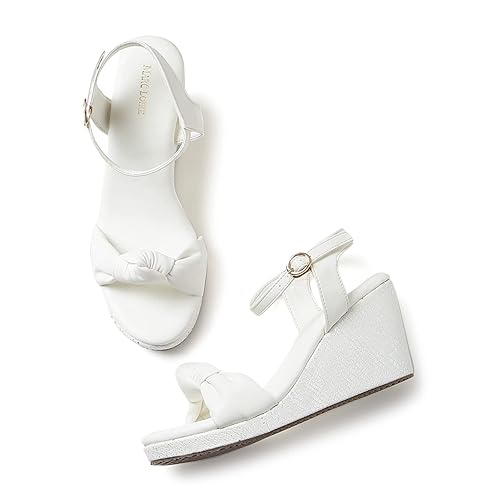 Marc Loire Women's Soft Comfortable Modern Embellished Wedge Heels