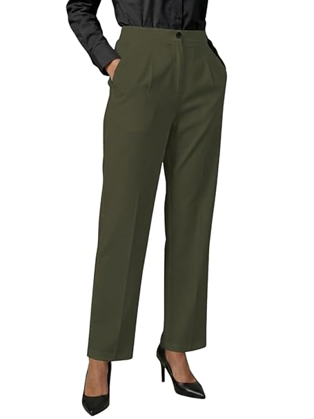 Leriya Fashion Formal Pants for Women Office Wear |Trousers for Women – Straight Pants for Woman Formal Pant for Woman, Stretch Lycra Workwear Trousers