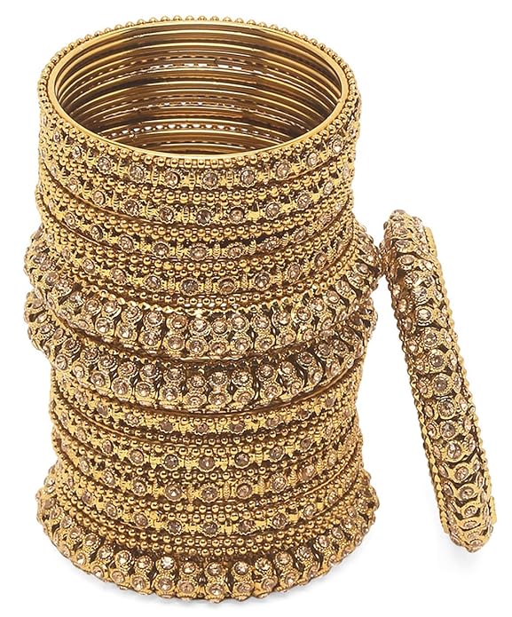 Shining Diva Fashion Latest Set of 28 Stylish Traditional Bangle for Women