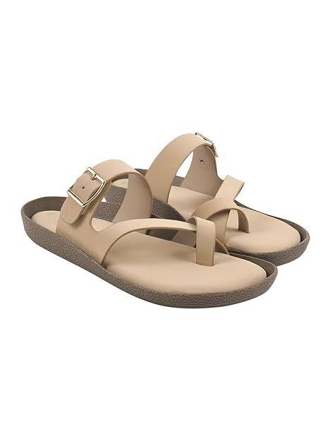 Shoetopia Women’s Flat Sandals Stylish Comfortable Slip-On Slides Soft Cushion| Footbed, Anti-Slip Sole – Perfect for Daily Casual Footwear