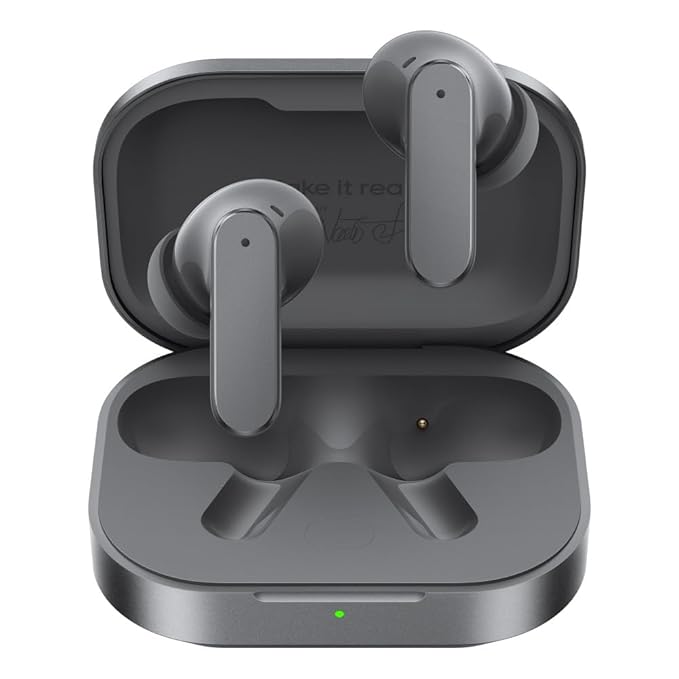 realme Buds Air 8,11mm+6mm Dual Dynamic Bass Drivers,58Hrs Playtime, 55dB ANC,6 Mic ENC, 45ms Low Latency, 360° Spatial Audio, Hi-Res LHDC, IP55 Dust & Water Resistant, BT v5.4 (Master Grey)