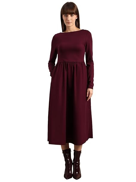 VERO Moda Midi Fit and Flare Dress for Women