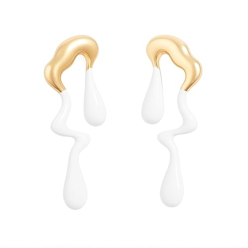 Nilu's Collections Abstract Drip Design Earrings in Trendy and Modern Look | gift for her,gifts for womens & gilrls