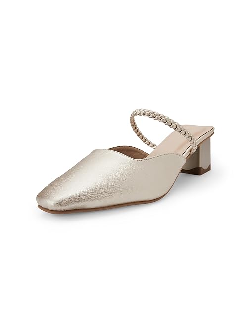 Metro Women's Froh Feet Fashionable Block Heel Mules Featuring a Square Toe Design,