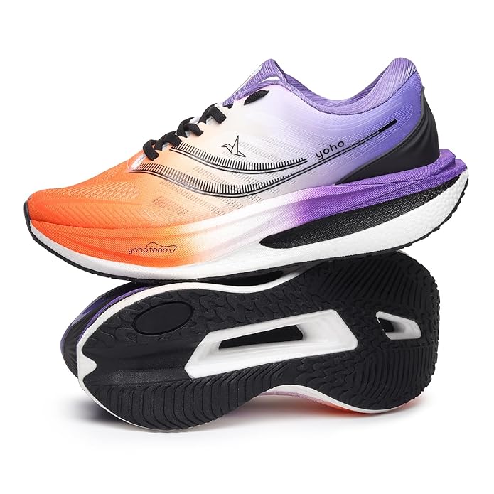 YOHO Catapult CarbonBurst™ Sports Shoes with Laces for Men| Running,Jogging,Athletic & Gym| Cushioned Insoles,Breathable Upper & Phylon Sole for Shock Absorption Sneakers for Man