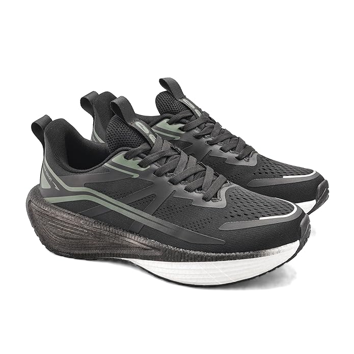 ASIAN Hypercushion Carbon-07 Men’s Running Shoes for Sports & Training with Energy-Return Midsole | Bounce Cushioning, Breathable Knit & High-Grip Outsole