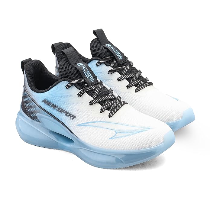 ASIAN Quantum-27 Men's Sports Running Shoes with See-Through Air Sole, Memory Foam Comfort, Breathable Knit Upper & Stylish Athletic Performance Design