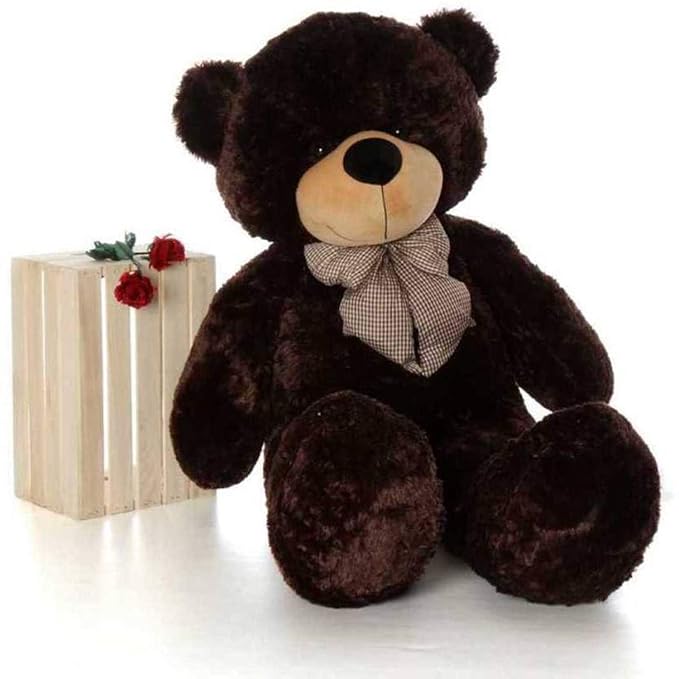 HUG 'n' FEEL SOFT TOYS Long Soft Lovable Huggable Cute Giant Life Size Teddy Bear Washable 100% Child Safe Best for Birthday Gift Valentine Gift for Girlfriend 4 FEET Chocolate Plush & Stuffed Toys