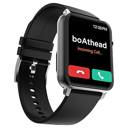 Boat Wave Call Smart Watch for Men & Women, Bluetooth Calling, 1.69" (4.2 cm) Display w/ 550 NITS, 150+ Watch Faces, Multi-Sport Modes,HR,SpO2, IP68 (Bold Black)