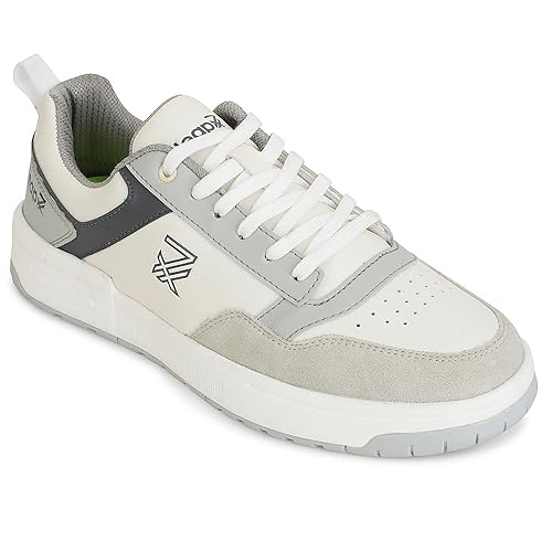 Liberty Leap7x AMAZER-10E Men's Casual Lacing Sneakers, Black, Blue and White | Suitable for Walking Travel, College, Office | Comfortable Lace-Up Casual Shoes | Lightweight Stylish Fashion Footwear