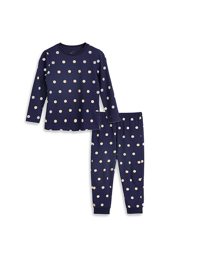 Amazon Brand - Symbol Girls Night Dress | 100% Cotton T-Shirt & Pajama Set | Full Sleeves | Age 2-12 Years