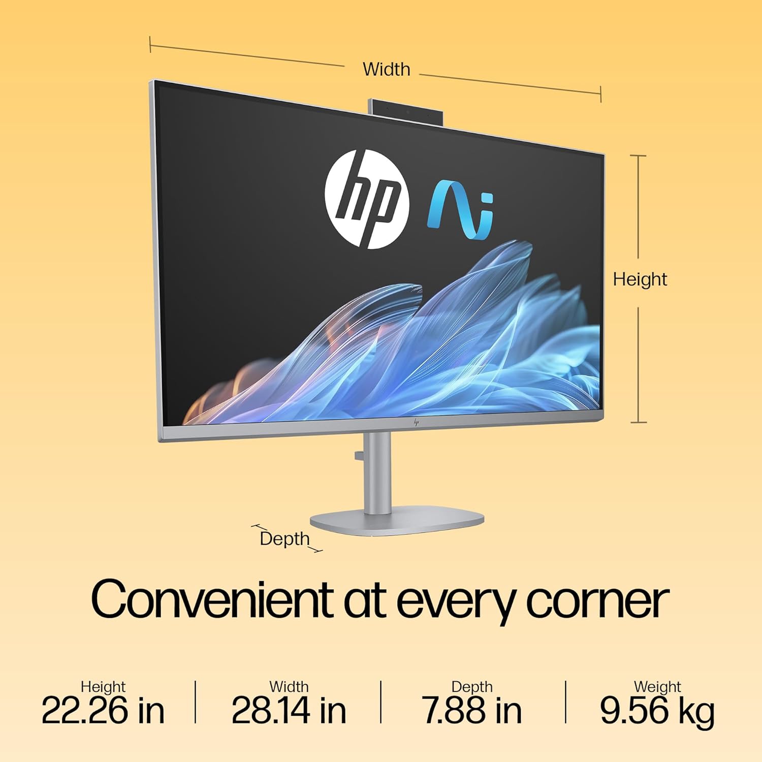 HP OmniStudio X All in One, Intel Core Ultra 7 155H, 6GB RTX 4050, (16GB DDR5,1TB SSD) 4K UHD (3840 x 2160), IPS,550 nits,31.5inch(80.1cm), Win 11, Office24, Meteor Silver, 9.56kg, 32-c0076in