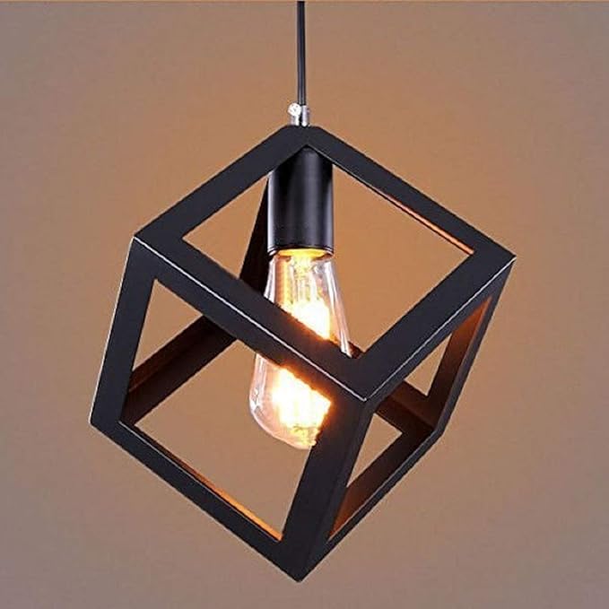 Groeien newGME_73 60 Watts Ceiling Light, Black, Square , Metal