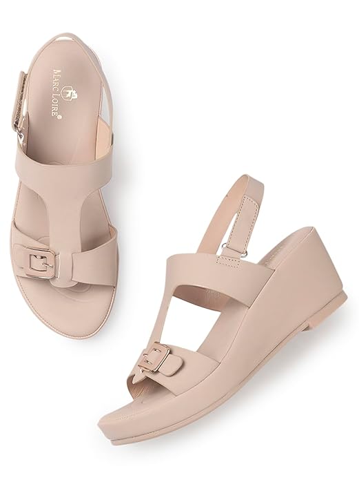 Marc Loire Women’s Casual Backstrap Heels Sandals with Padded Insole Comfortable Heel Sandals for Office, Casual and Formal Wear