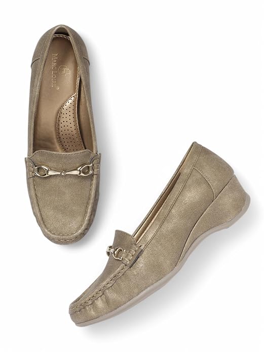 Marc Loire Women Comfortable Buckled Loafer Shoes for Casual Wear