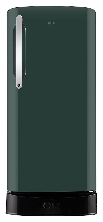 LG 201 L, 5 Star, Smart Inverter, Direct Cool Single Door Refrigerator (GLD2156ZHEG, Emerald Green, Base stand with Drawer)