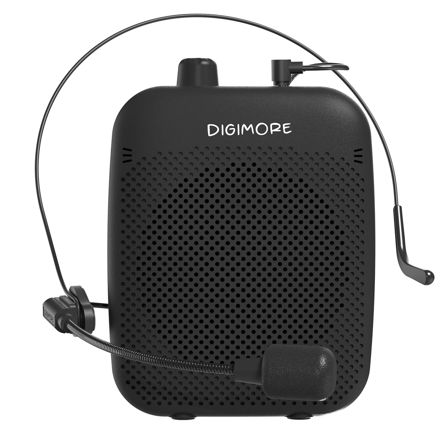 DIGIMORE 10W Voice Amplifier for Teachers w/Wired Headset Mic | 12Hrs Battery | BT 5.4 | in-Built Noise Reduction | Speaker for Tour Guides, Yoga, Announcements, Schools & Colleges (D-1200)