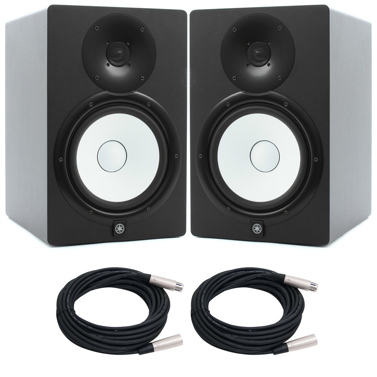 YAMAHA Hs8-Combo-Amz-1 XLR Studio Woofer Monitor Pair, Black