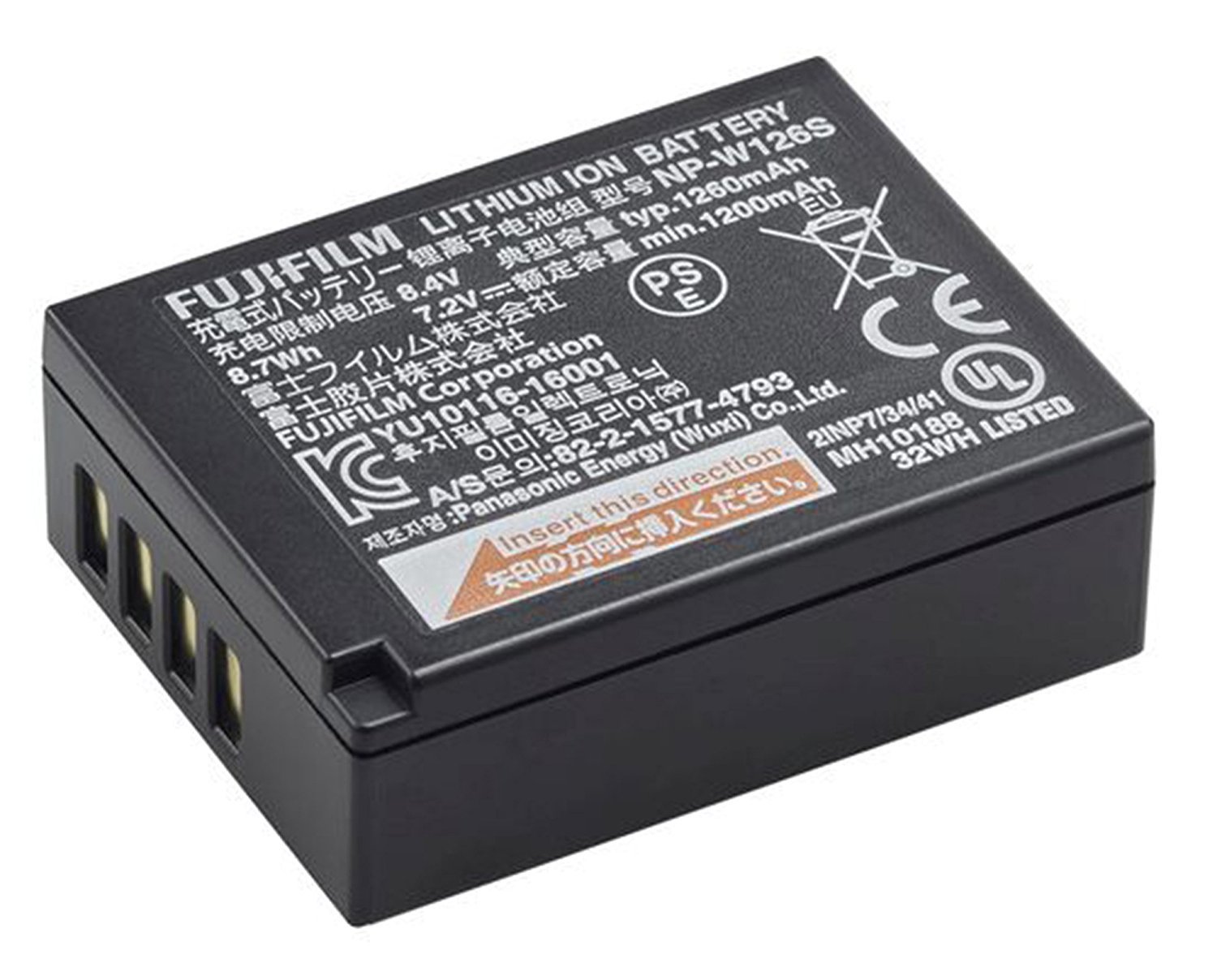 Fujifilm NP-W126 Lithium-Ion Battery, Black