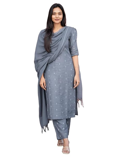 ANNI Designer Women’s Purple Printed Kurta Set | Pure Viscose 3 Piece Ethnic Suit Set with Pant & Dupatta | Festive for Women | Cotton Kurta Sets for Woman