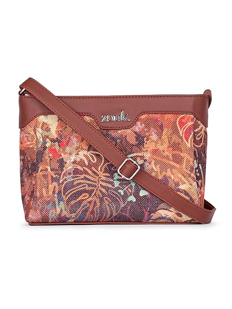 ZOUK Harmony Sling Bag | Crossbody Bags for Women | Women's Handbags | Stylish | Vegan Leather Evening Bag | Travel & Office Use | Purse and Wallet