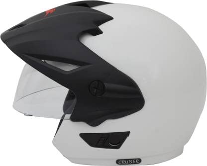 TVS Half Face ISI DOT Certified Motorbike Helmet, Size L, White