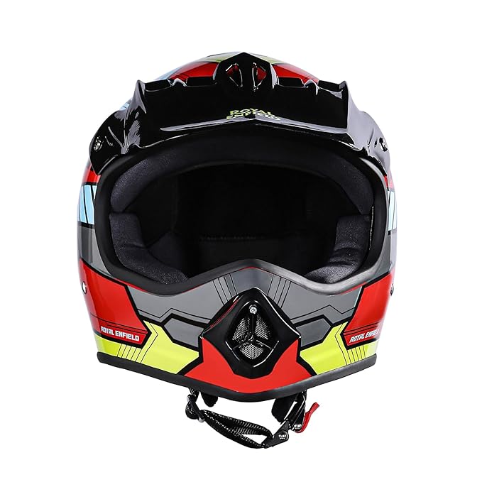 Royal Enfield Motocross Kids ISI Certified Helmet Chase FF Mx Multi Abs Gl R (Y-XL) 56 with High Impact Grade Thermoplastic for Superior Impact Protection