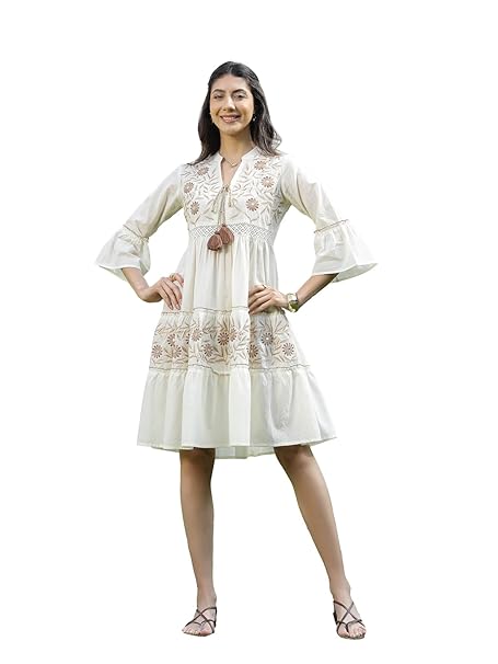 Stylum Women's Floral Printed Cotton Flared Dress