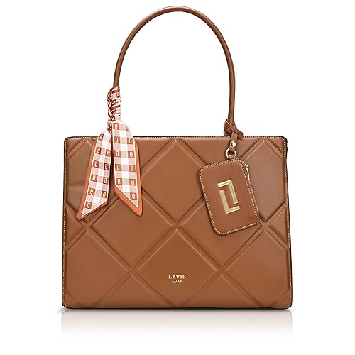 Lavie Luxe Women's Quare26 Extra Large Laptop Satchel Bag | Upto 14 Inch | Satchel Handbag for Work | Ladies Purse | Stylish Shoulder Bag | Gift for Women