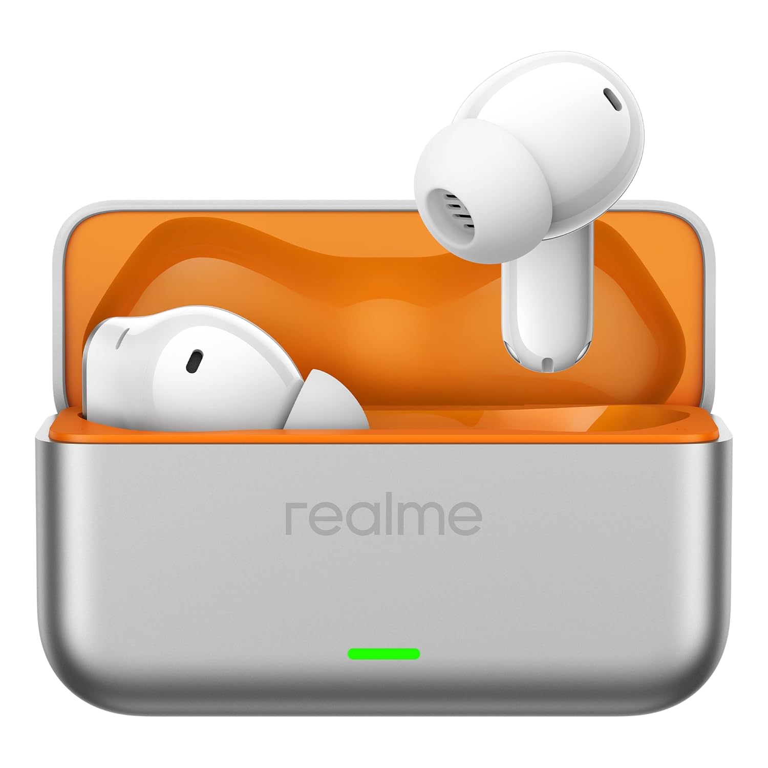 realme Buds T500 Pro TWS Earbuds with 12.4mm Drivers, Upto 50dB ANC,3D Spatial Audio, 56H Playtime, AI ENC, IP55 Rating, and 45ms Low Latency BT 6.1 (Orange...